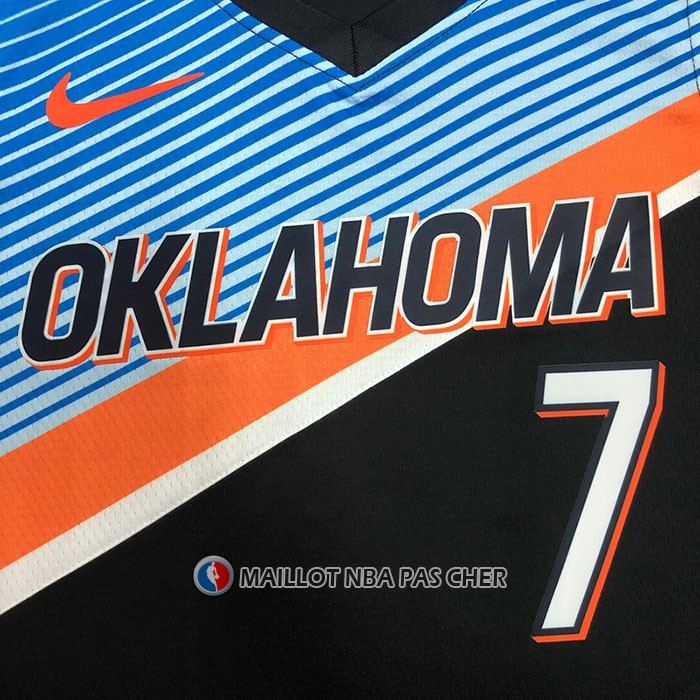 Maillot Oklahoma City Thunder Carmelo Anthony NO 7 Ville 2020-21 Noir